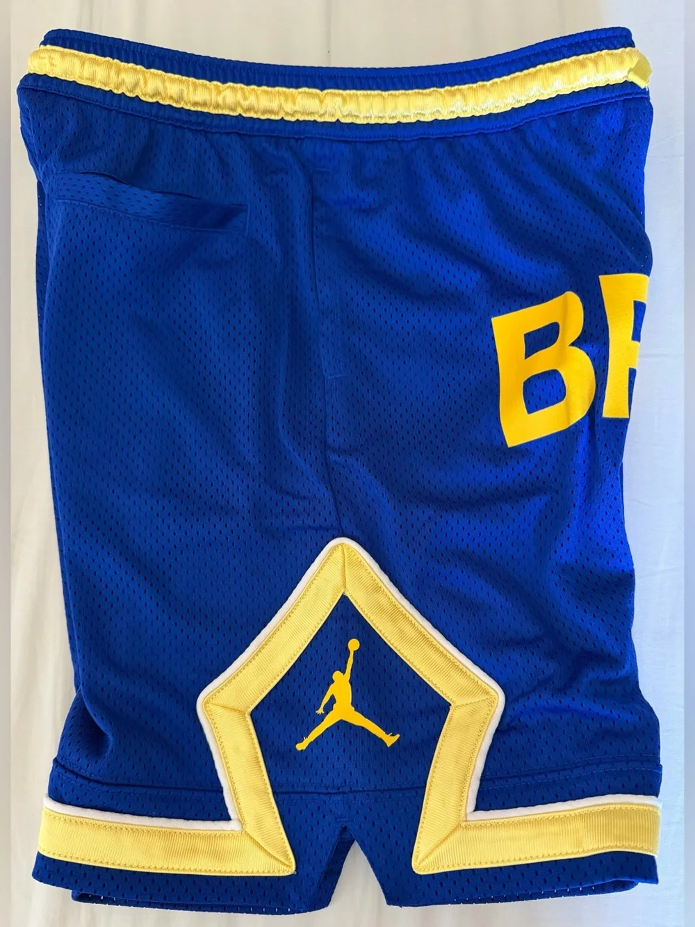 Nike Air Jordan Brazil National Team Mesh Diamond Shorts 95F767-U0K Youth Sz: L